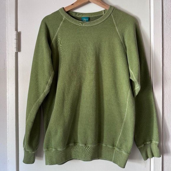 Green French Terry Sweatshirt Sz M - Picture 1 of 3